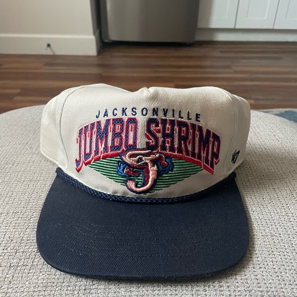 47 Jacksonville Jumbo Shrimp Cap - Cream and Navy - Picture 1 of 3
